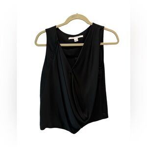 Diane Von Furstenberg Sleeveless Wrap Silk Top
